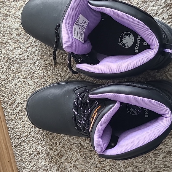 Brahma Black Boots with Purple Interior - Picture 3 of 7